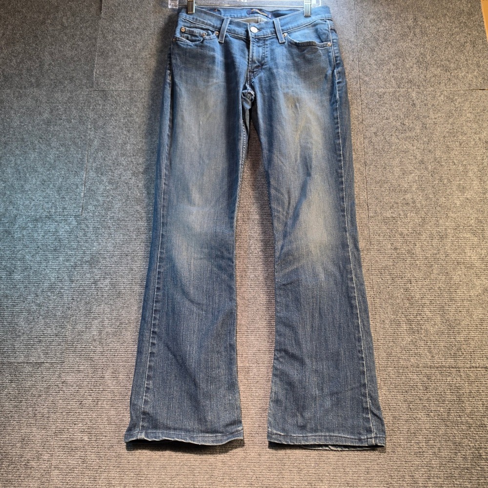 Levi's 524 Too Superlow Jeans Womens 5M Blue Excellent Y2K Bootcut Low Rise
